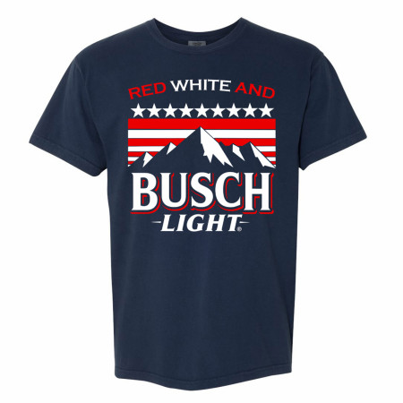 Busch Light Red White and Busch Light Mountains Navy T-Shirt